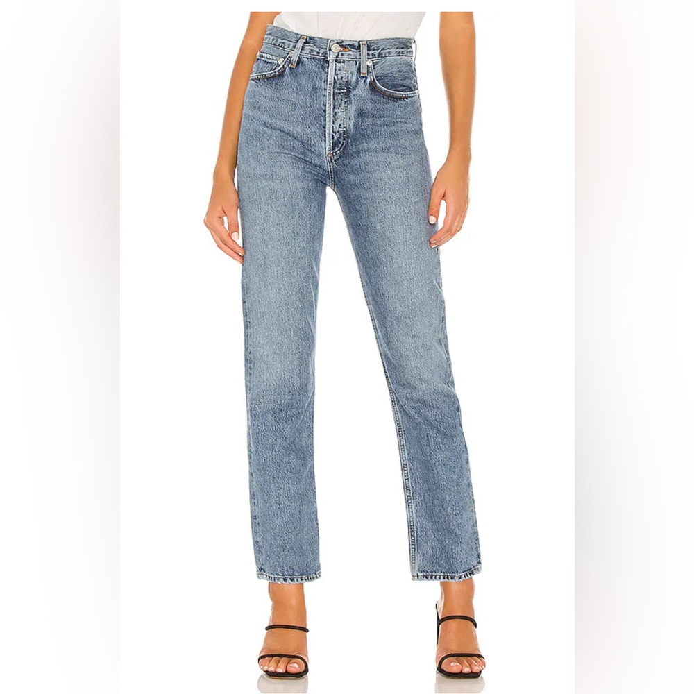 Agolde Light Blue Straight Leg Jeans